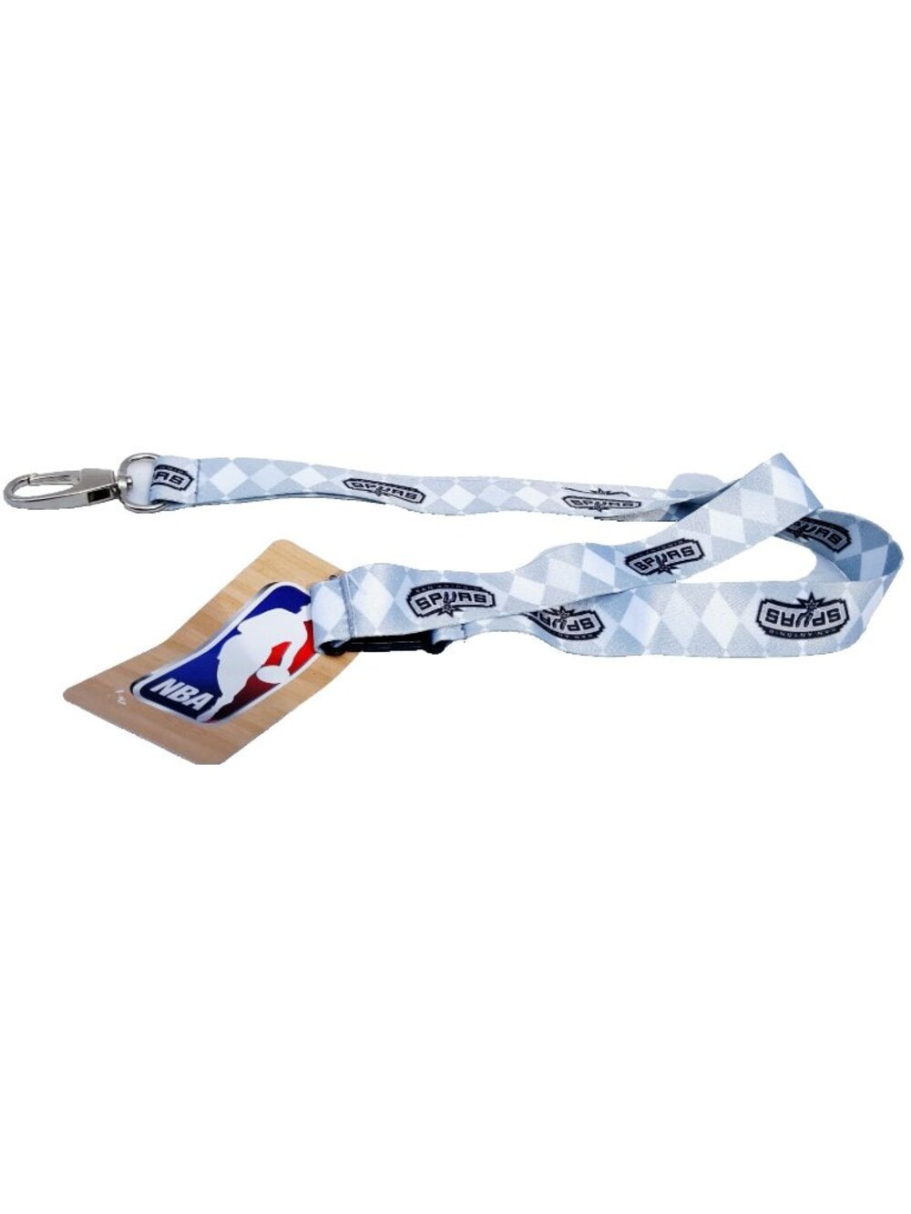 San Antonio Spurs Lanyard Keychain Argyle Reversible With Clip NBA New